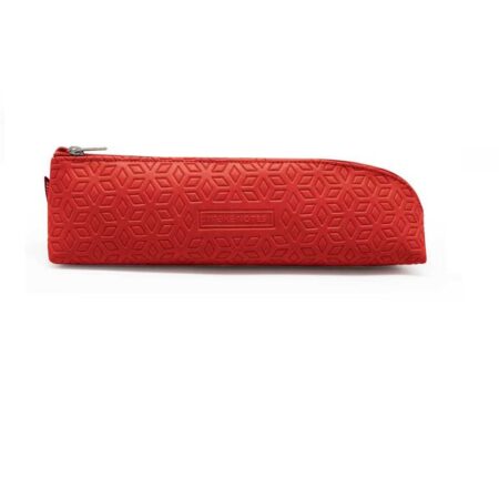 make notes one colour pencil case round red
