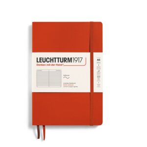 notebook-medium-a5-softcover-123-numbered-pages-fox-red-ruled