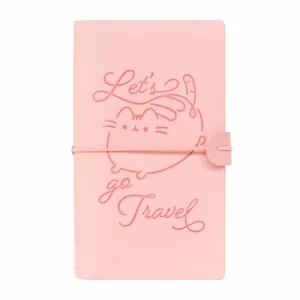 travel notebook pusheen pink