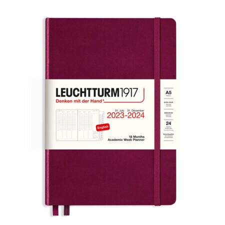 academic-week-planner-medium-a5-2024-with-booklet-18-months-port-red-english